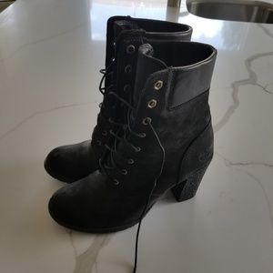 Timberland Black Boots with Heel